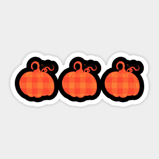 Plaid Pumpkins Autumn Fall Sticker